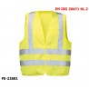 Warnweste aus Polyester gelb mit Klettverschluss EN ISO 20471 Klasse 2