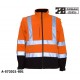 Warnschutz Softshelljacke orange-schwarz mit abnehmbaren Ärmeln, Ocean Abeko EN ISO 20471 Klasse 3