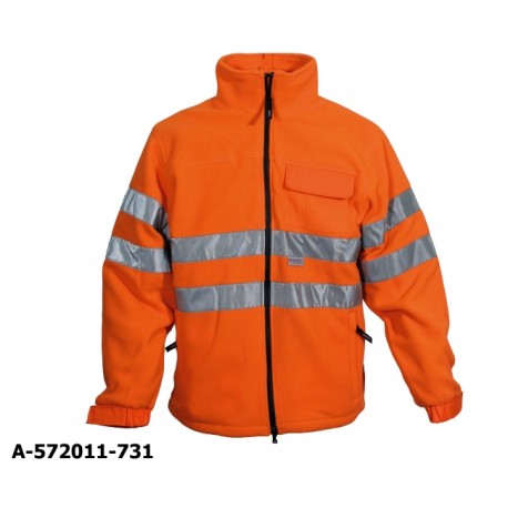 Wasserdichte Fleece-Warnschutzjacke Buffalo fluoreszierend orange EN 471 Klasse 3