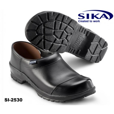 SIKA Clog 2530 COMFORT OB - Berufsclog geschlossen schwarz mit Überkappe