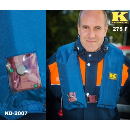 Rettungsweste Kadematic® 275 F blau Vollautomatik mit Sichtfenster DIN EN ISO 12402-2
