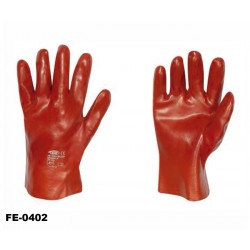 stronghand® Vinyl Handschuhe rot 27 cm - 12 Paar Profi-Qualität für Landwirtschaft, Handwerk, Industrie