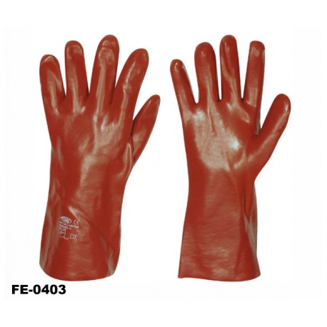 XL-10 120 Paar PVC Handschuhe Schutzhandschuhe Gummihandschuhe Rot 35cm Gr 
