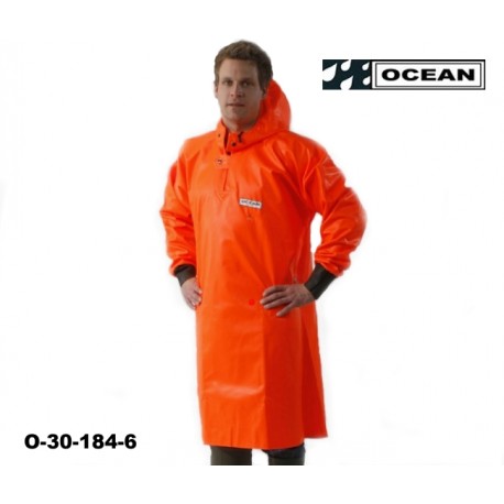 OCEAN Langes Ölhemd 325 gr PVC mit Neoprenmanschetten orange