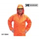 Heavy Duty Jacke mit Helm orange