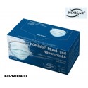 Mund- und Nasenmaske 50 Stück Box Korsar® EN 14683: 2019 Klasse 1 blau mit Gummizug