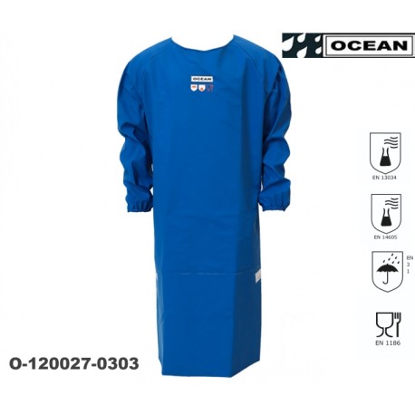 Ärmelschürze Chemieresistent blau Ocean Albertville Comfort Chemical EN14605