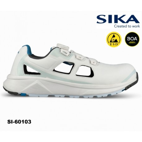 SIKA Sicherheitssandale S1 weiß 60103 Cloud Open Shoe mit BOA®-Verschluss für Medizin und Pflege