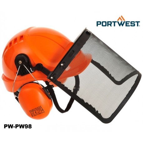 Forsthelmkombination Profi-Set orange CE-zertifiziert