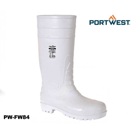 S4 Sicherheits-Gummistiefel weiß für die Lebensmittelindustrie