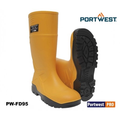 PU S5 Sicherheits-Gummistiefel Baugewerbe - Wellington gelb