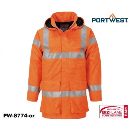Regen Warnschutzjacke Multinorm Bizflame™ PORTWEST® mit GO/RT Norm orange