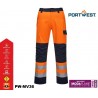 Flammhemmende Warnschutz Bund-Hose MODAFLAME™ RIS PORTWEST® marine/orange Zertifiziert nach GO / RT 