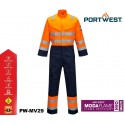 Flammhemmender Multinorm Warnschutz Overall MODAFLAME™ RIS PORTWEST® marine/orange Zertifiziert nach GO / RT