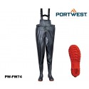 Sicherheits Brust-Watstiefel mit S5 Sicherheitsstiefeln schwarz