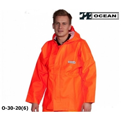 OCEAN Fischerjacke, Regenbekleidung, Jacke, 325g PVC olive, Landwirtschaft und Fischerei