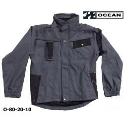 OCEAN Thor Jacke 80-20 Work Wear, graue Arbeitsjacke mit tollen Extras, Nano Teflon® behandelt