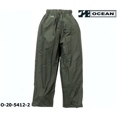 Regenhose leicht - PU Comfort Stretch - Ocean Bundhose 20-5412 olivgrün aus 210gr PU
