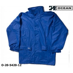 Regenjacke leicht - PU Comfort Stretch - Ocean 20-5420 Königsblau aus 210gr PU