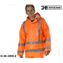 Warnschutz Regenjacke, Ocean High-Vis Off Shore & Fishing 325g PVC orange