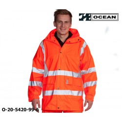 Warnschutz Regenjacke leicht - 210 Gr. PU Comfort Stretch - Ocean 20-5420-99 orange
