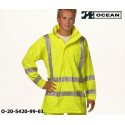 Warnschutz Regenjacke leicht - 210 Gr. PU Comfort Stretch - Ocean 20-5420-99 gelb