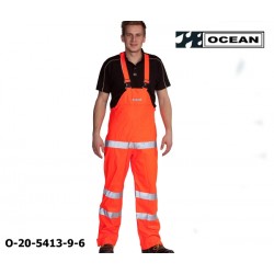 Warnschutz Regenlatzhose leicht PU Comfort Stretch Ocean Latzhose 20-5413-9 orange