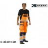 Warnschutz Latzhose orange-marine Ocean Medusa atmungsaktive Wetterschutzhose 