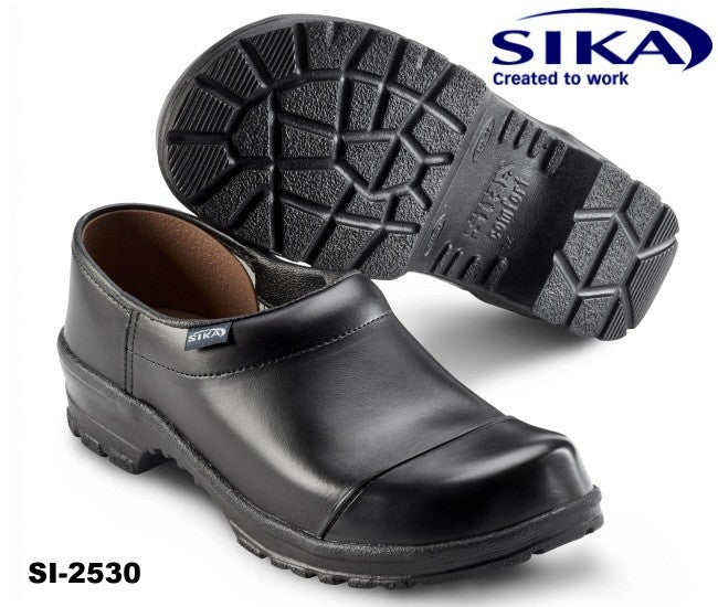 SIKA Clog 2530 COMFORT OB - Berufsclog geschlossen schwarz mit Überkappe