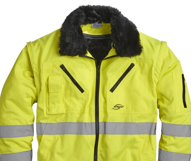 Warnschutz Pilotenjacke 3-in-1 Jacke EN 471warngelb