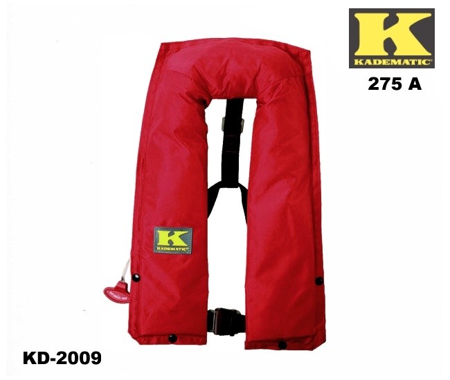 Rettungsweste Kadematic® 275 A rot Vollautomatik Norm DIN EN ISO 12402-2