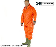 Ganzkörper Schutzanzug Heavy Duty orange angeschweißte Stiefel! 060046