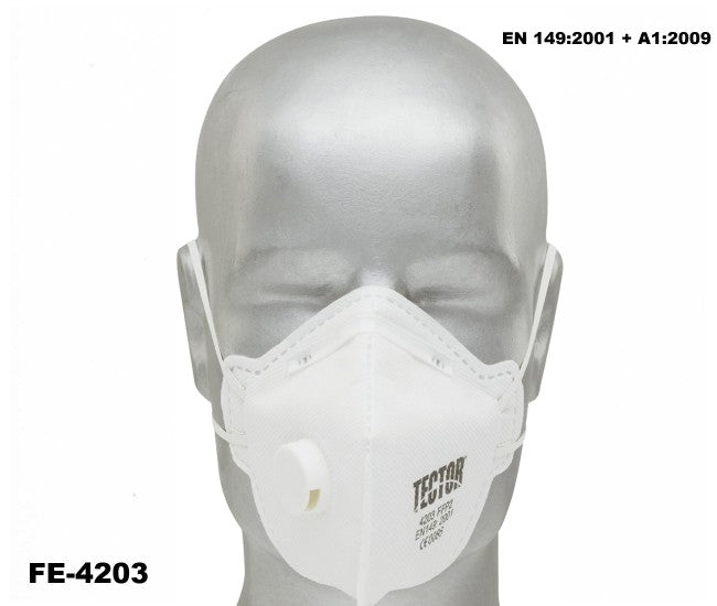 Feinstaub-Faltmaske FFP2 TECTOR 12 Stück  mit Ausatmungsventil  Norm: EN 149:2001 + A1:2009