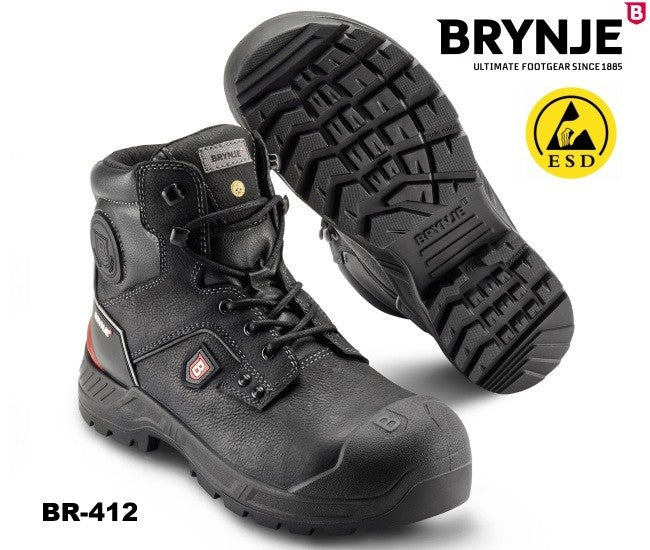 Sicherheitsstiefel S3 mit Überkappe BRYNJE ALL ROUND 412 HRO ESD  breite Passform