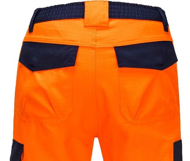 Flammhemmende Multinorm Warnschutz Bund-Hose MODAFLAME™ RIS PORTWEST® marine/orange Zertifiziert nach GO / RT