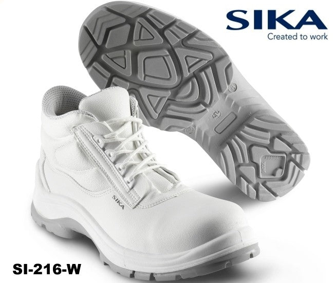 S2 Sicherheitsschuhe- Sika Limber 216 Beat Mid weiß Hochschuhe - Breite Passform - Metallfrei