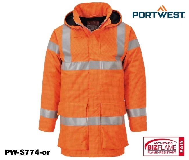 Regen Warnschutzjacke Multinorm Bizflame™ PORTWEST® mit GO/RT Norm orange