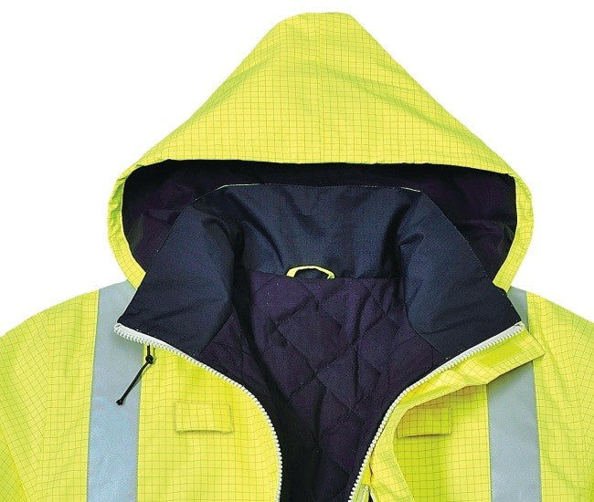Regen- Warnschutz Pilotenjacke gefüttert Multinorm Bizflame™  warngelb