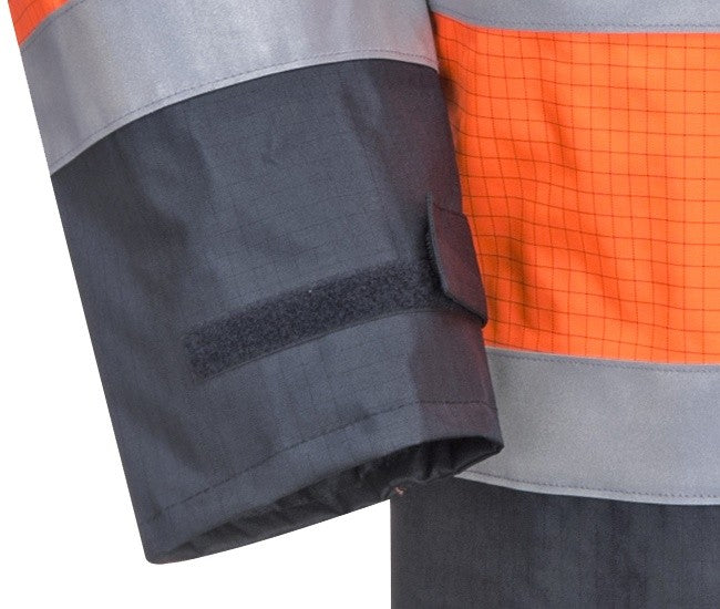 Regen Warnschutz Multinorm Jacke Bizflame™  GO/RT Norm orange marine
