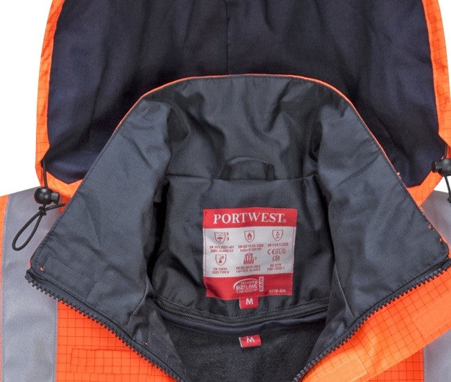 Regen Warnschutz Multinorm Jacke Bizflame™  GO/RT Norm orange marine