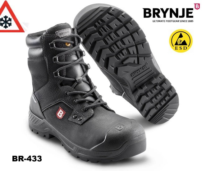 Winter Sicherheitsstiefel S3 BRYNJE BREEZE 433 HRO ESD  breite Passform, Winter-Futter