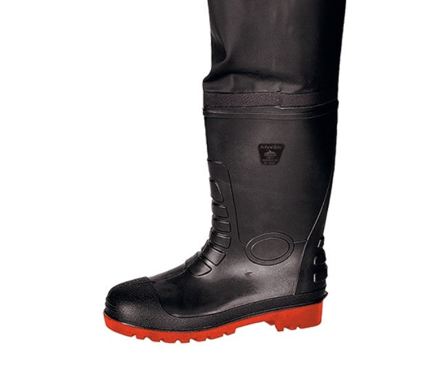 Sicherheits Brust-Watstiefel mit S5 Sicherheitsstiefeln schwarz