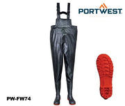 Sicherheits Brust-Watstiefel mit S5 Sicherheitsstiefeln schwarz