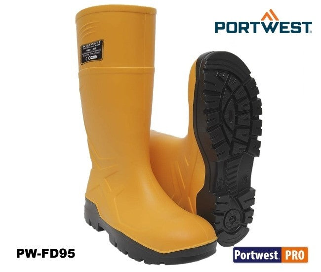 PU S5 Sicherheits-Gummistiefel Baugewerbe - Wellington gelb