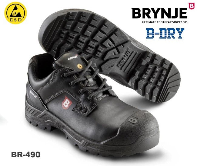 Sicherheitshalbschuh wasserdicht S3 BRYNJE 490 B-DRY OUTDOOR HRO ESD breite Passform