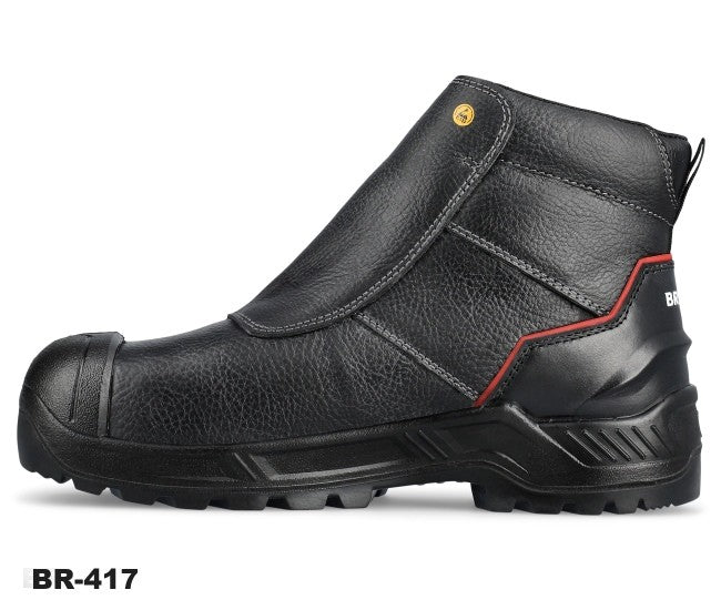 Schweißerstiefel S3 BRYNJE 417 WELDER PROTECTION HRO ESD  breite Passform Klettverschluss