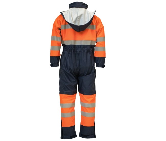 Warnschutz Thermo Regenoverall orange marine Beacon Comfort Ocean High vis Kl. 3