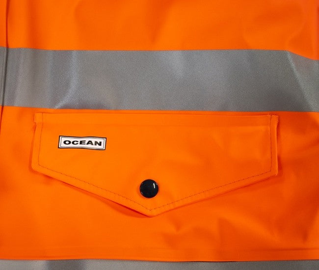 Warnschutz Thermo Regenoverall orange marine Beacon Comfort Ocean High vis Kl. 3