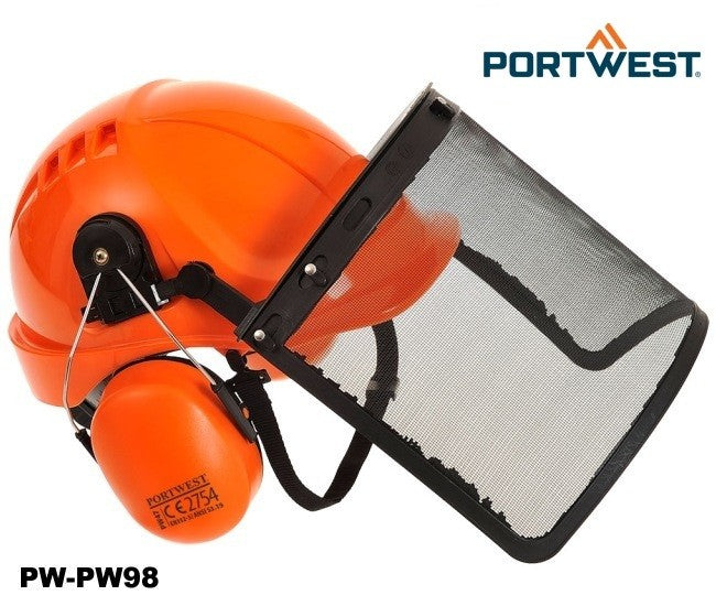 Forsthelmkombination Profi-Set orange CE-zertifiziert