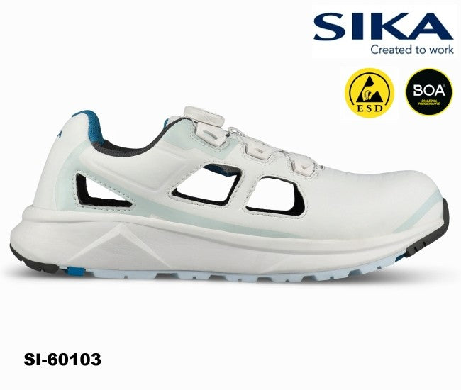 SIKA Sicherheitssandale S1 weiß 60103 Cloud Open Shoe mit BOA®-Verschluss für Medizin und Pflege
